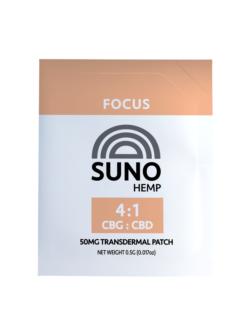 SUNO Transdermal Patch - Focus - 40mg CBG/10mg CBD