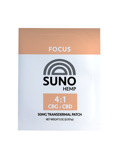 SUNO Transdermal Patch - Focus - 40mg CBG/10mg CBD