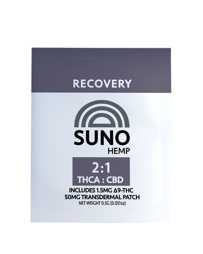 SUNO Transdermal Patch - Recovery - 35mg THCA/15mg CBD (1.5mg ∆9 THC)