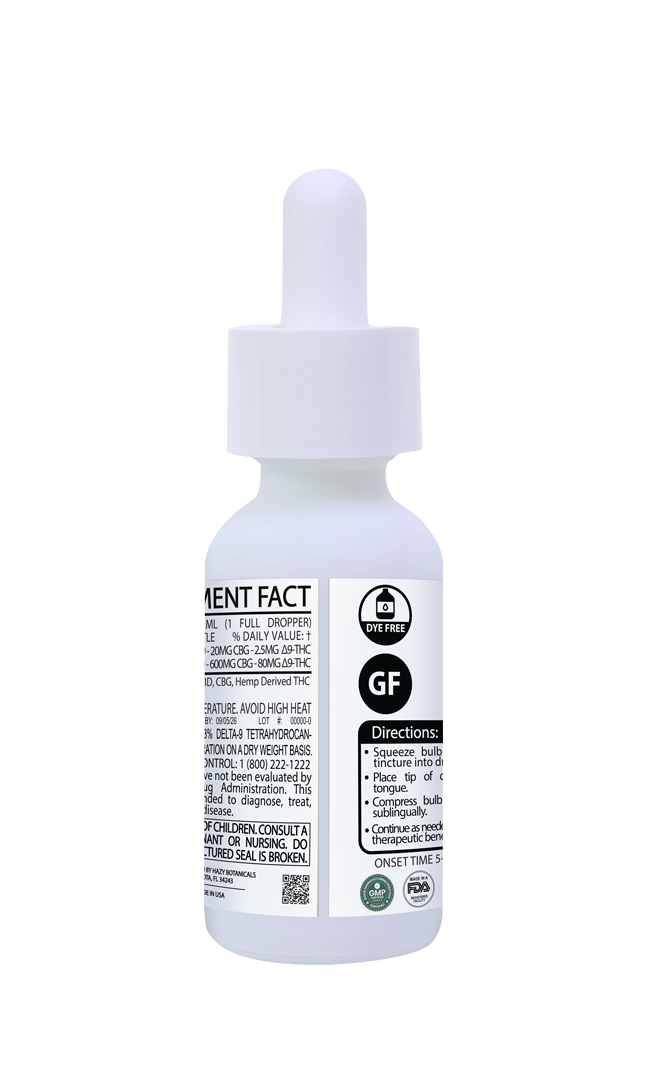 SUNO AM Tincture - 600mg CBG/900mg CBD/80mg THC