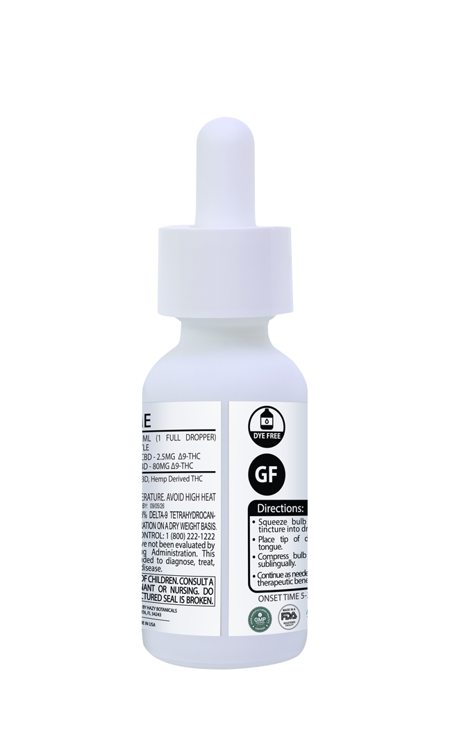 SUNO 1:1 Tincture - 80mg CBD/80mg THC