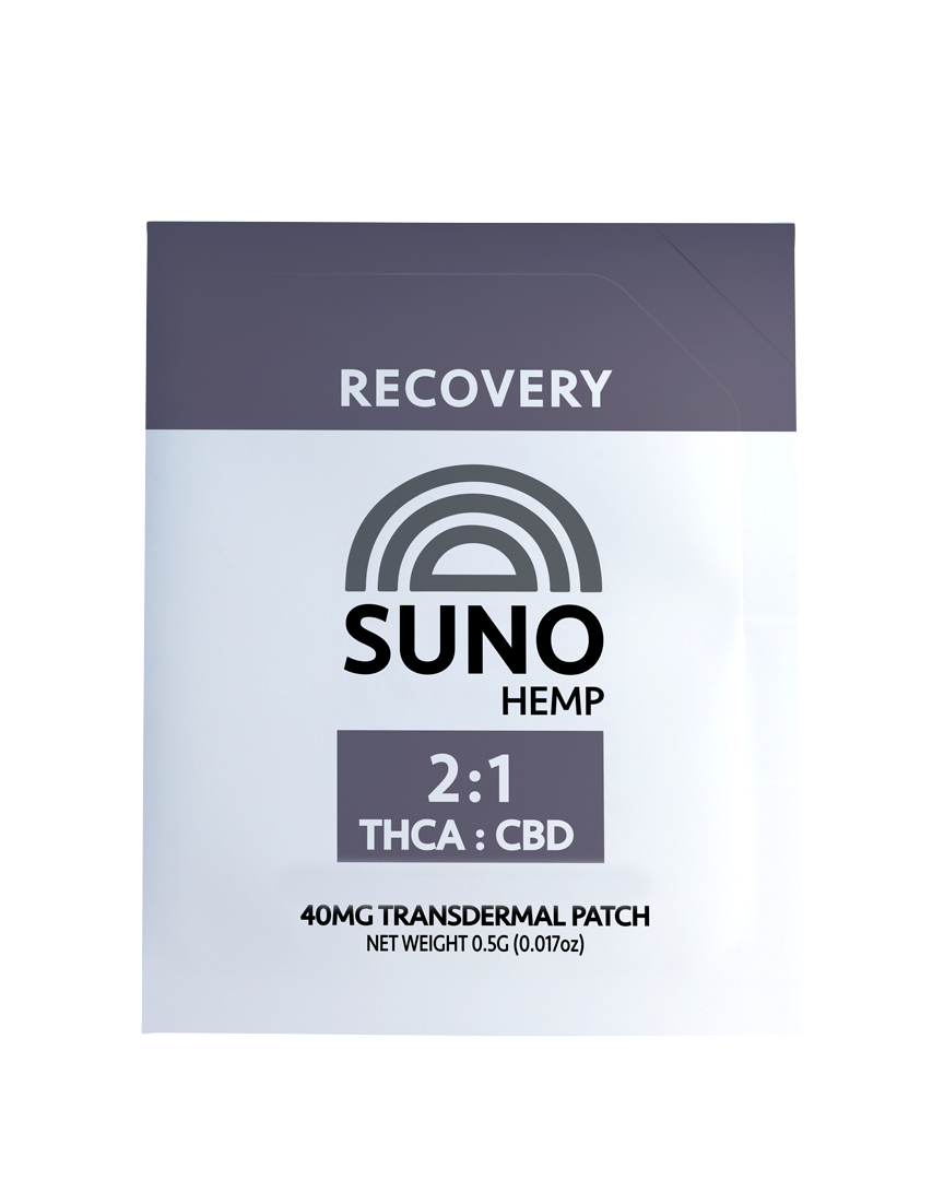 SUNO Transdermal Patch - Recovery - 25mg THCA/15mg CBD