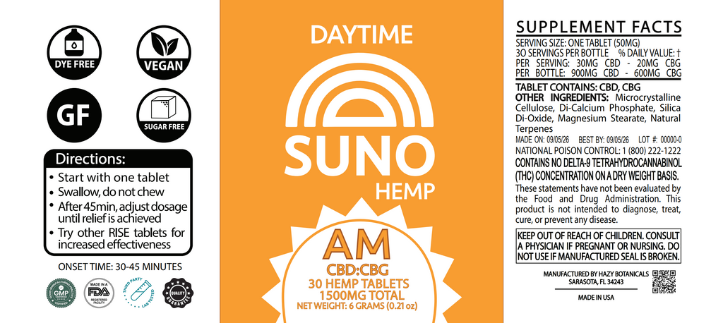 SUNO AM Tablets - 30 Count