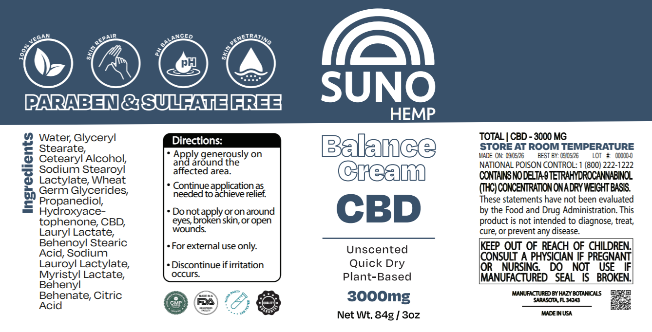 SUNO CBD Cream - 3oz