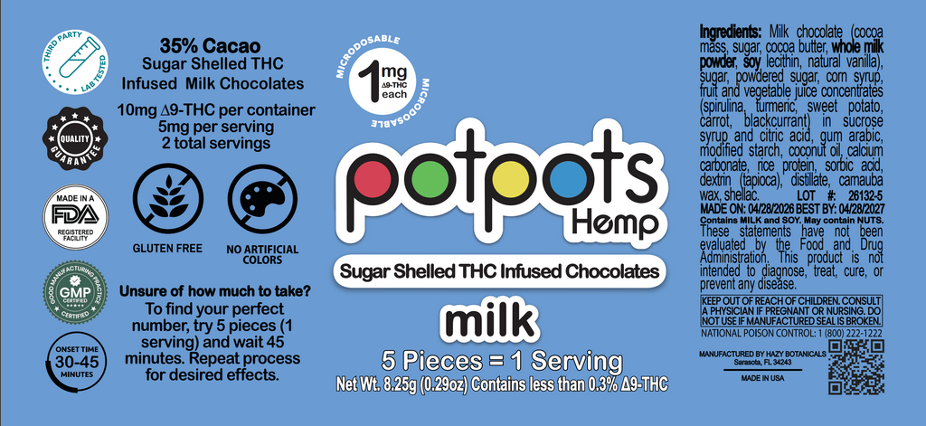 potpots Milk Chocolate - 10 Count