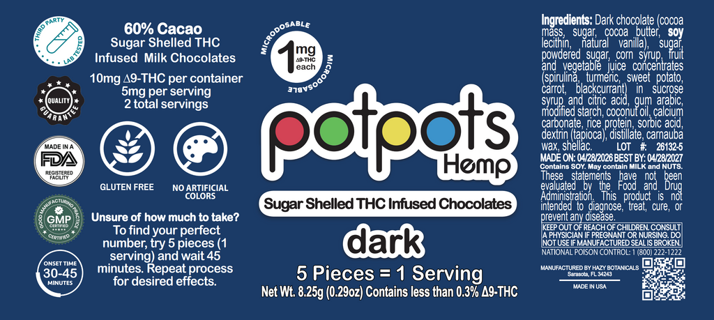 potpots Dark Chocolate - 10 Count