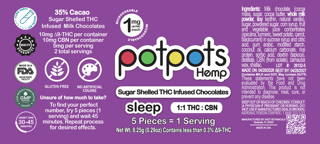potpots Sleep Chocolate - 10 Count