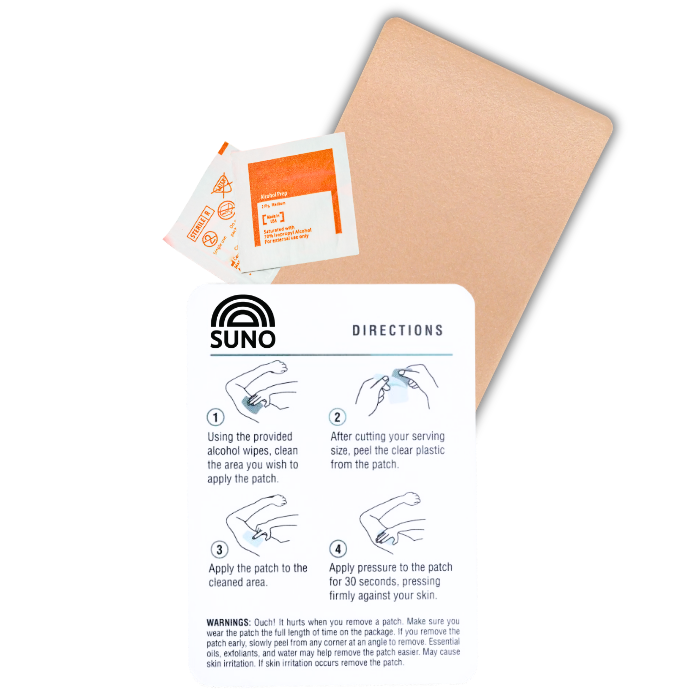 SUNO Transdermal Patch - Focus - 40mg CBG/10mg CBD