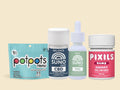 Hazy Starter Pack with potpots Balanced Milk Chocolate, SUNO CBD tablets, SUNO THC tincture and Cherry PIXILS