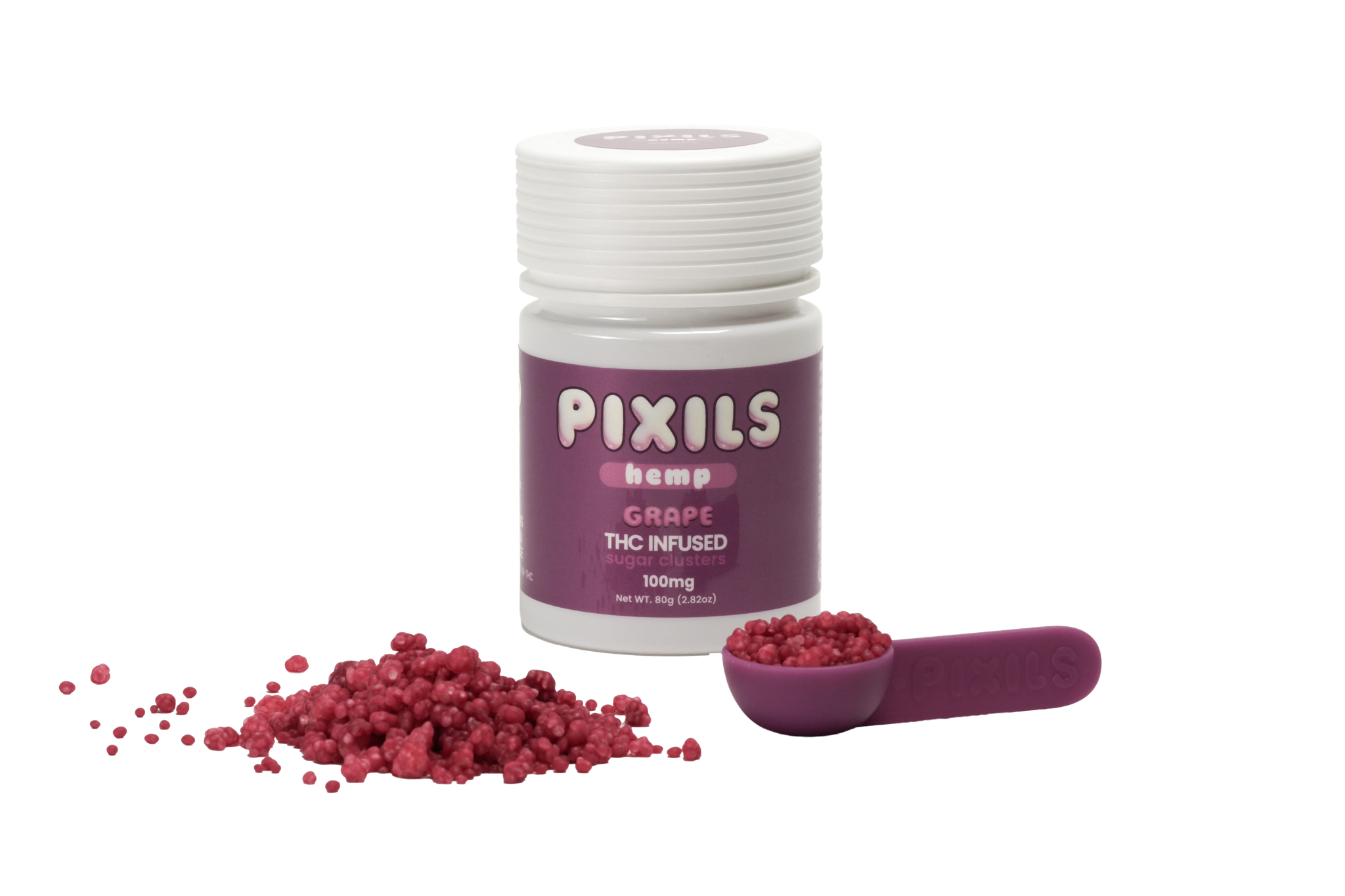 PIXILS Grape Infused Sugar Clusters - 100mg