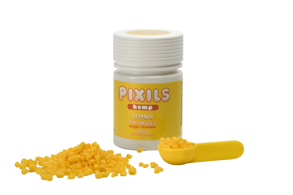 PIXILS Lemon Infused Sugar Clusters - 100mg