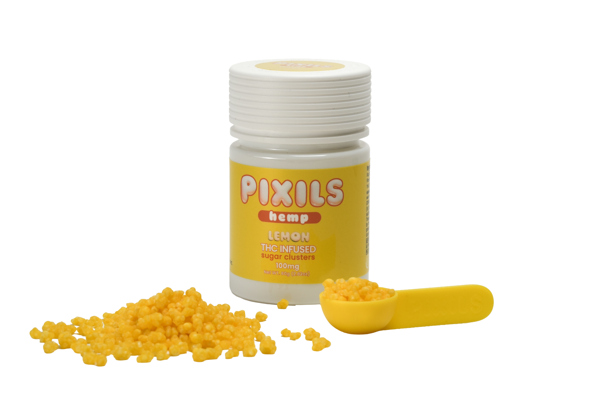 PIXILS Lemon Infused Sugar Clusters - 100mg