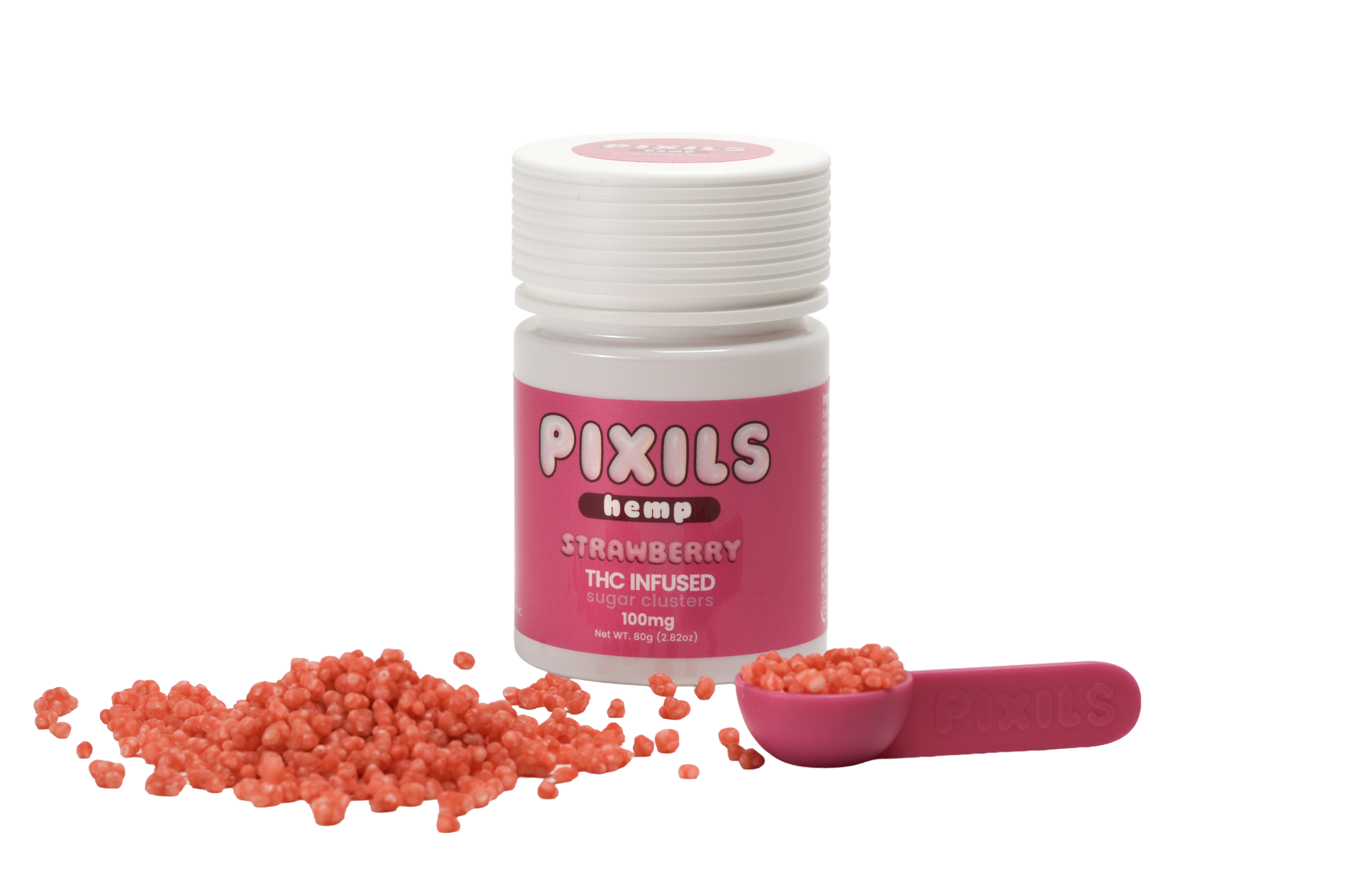 PIXILS Strawberry Infused Sugar Clusters - 100mg