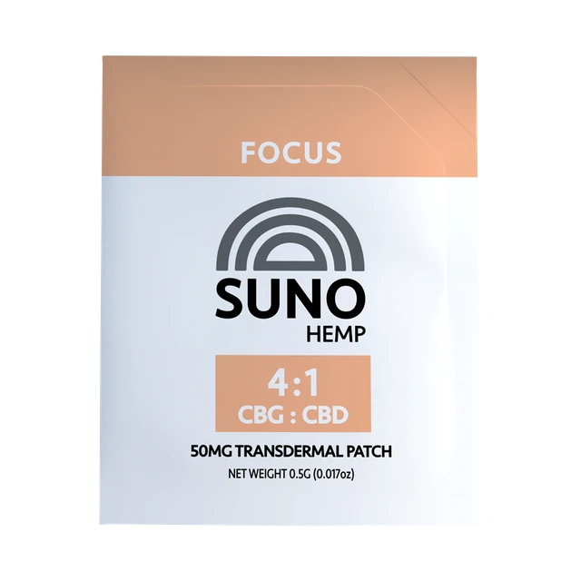 SUNO Transdermal Patch - Focus - 40mg CBG/10mg CBD