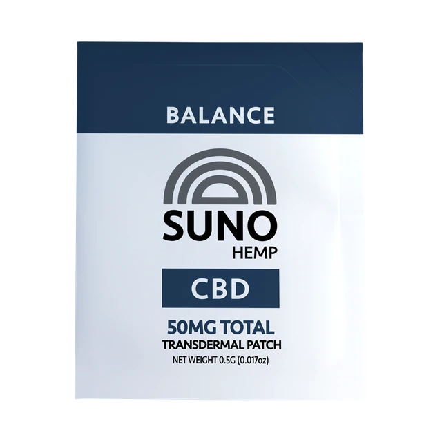 SUNO Transdermal Patch - Balance - 50mg CBD