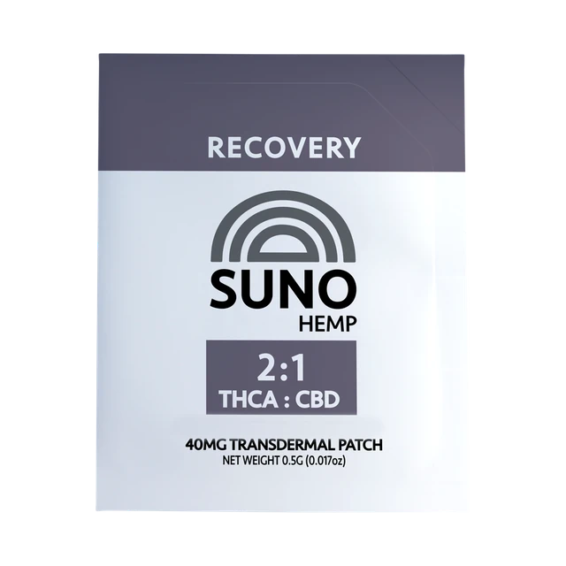 SUNO Transdermal Patch - Recovery - 25mg THCA/15mg CBD