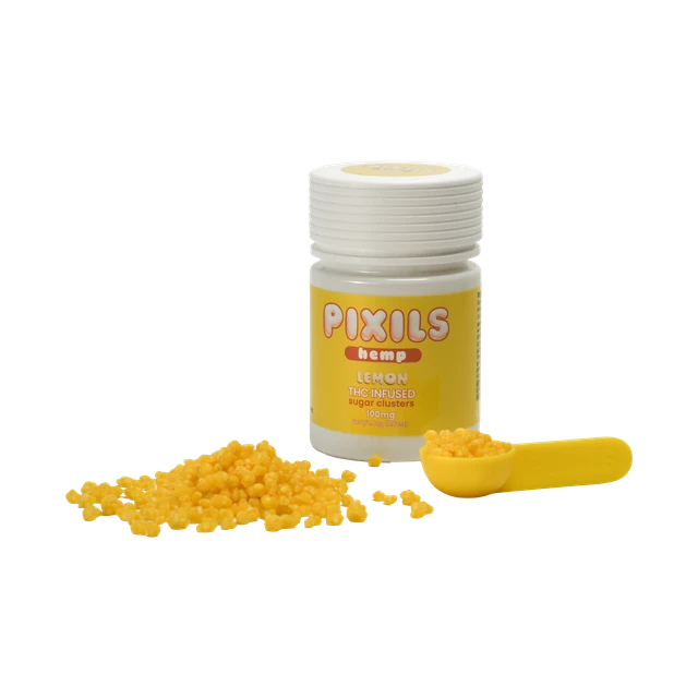 PIXILS Lemon Infused Sugar Clusters - 100mg